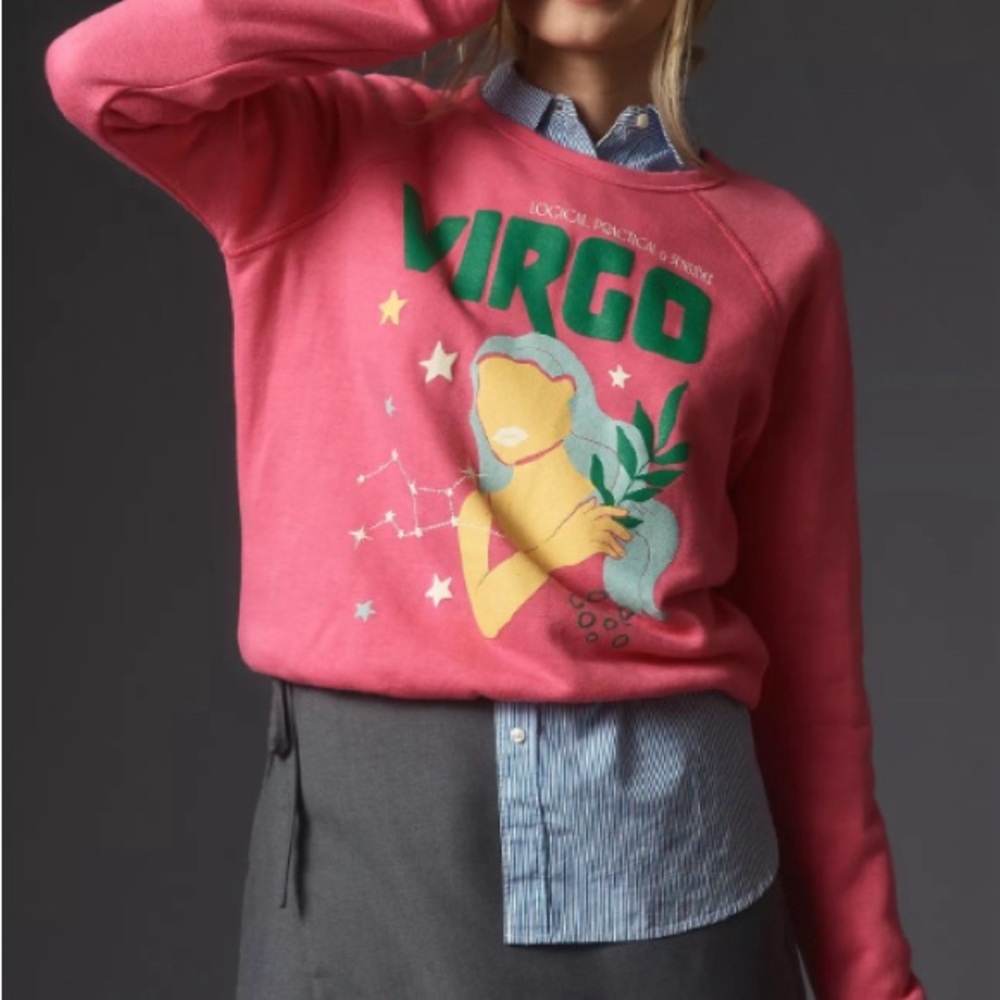 Anthropologie The Carolina Zodiac sweatshirt by Midnight Rider —NWT